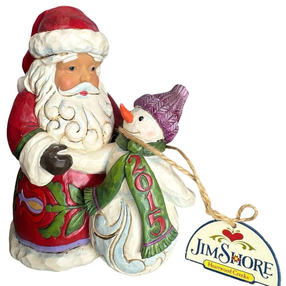 Jim Shore Jolly Smiles Santa Snowman 2015 Christmas Figurine 4051217